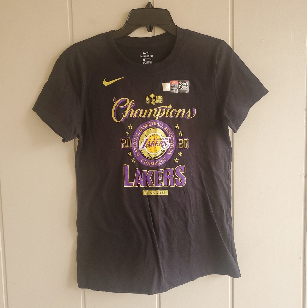 Womens Nike Official Locker Room Los Angeles Lakers 2020 Champions T Shirt